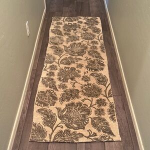 Threshold Botanical Print Runner - Brown and Tan